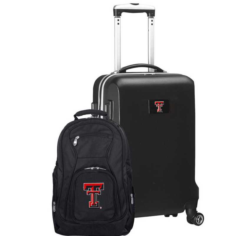CLTTL104-BLACK: Texas Tech Red Raiders Deluxe 2PC BP / Carry on Set